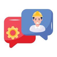 A flat icon design of architect vector