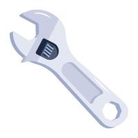 Get this flat icon of pipe wrench vector