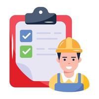 A flat icon design of architect vector
