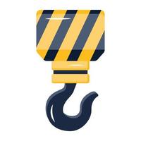 Get this flat icon of crane hook vector