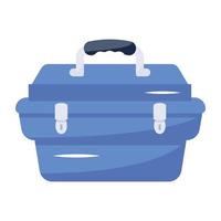 An editable flat icon of toolbox vector