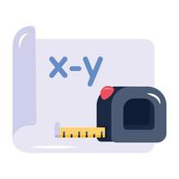 A handy flat icon of architectural plan vector