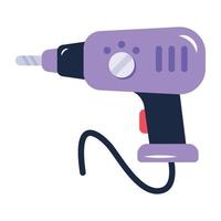 A trendy flat icon of gimlet machine vector