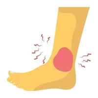 Trendy Ankle Injury vector