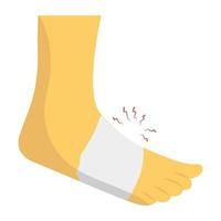 Trendy Foot Bandage vector