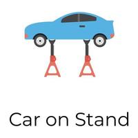 Car on Stand vector