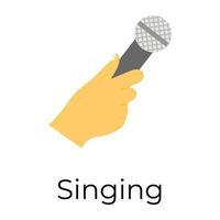 Trendy Singing Concepts vector