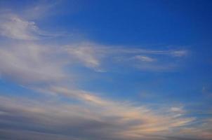 A photo of a bright and shiny blue sky with fluffy and dense white clouds