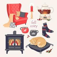 FEEL COZY SET ELEMENT vector