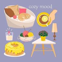 COZY MOOD SET vector