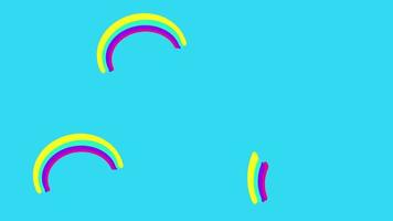 Colorful Rainbow on Blue Background video