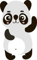 Cute panda, illustration, vector on white background.