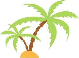 Palm trees, illustration, vector on white background.