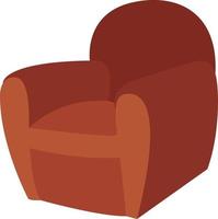 Club chair, illustration, vector on white background.