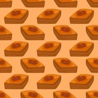 Baklava pattern, seamless pattern on orange background. vector