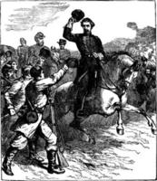 Major General George Mcclellan, vintage illustration. vector