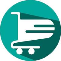 Shopping cart, illustration, vector on a white background.