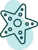 Sea starfish, illustration, vector, on a white background. vector