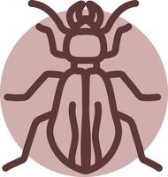 Infantile bug, illustration, vector on a white background.