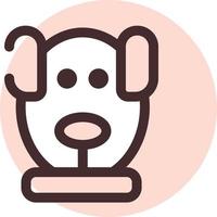 Dog pet, illustration, vector on a white background.