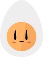 Half of egg, illustration, vector on white background.