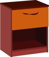 Small cabinet, illustration, vector on white background.