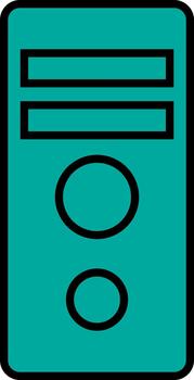 Technology device computer, illustration, vector on a white background.