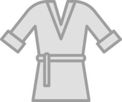 Grey bathrobe, illustration, on a white background. vector