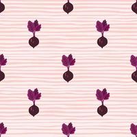 Hand drawn beet seamless pattern. Doodle beetroot wallpaper. vector