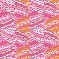 Hand drawn zig zag lines mosaic ornament. Abstract wave seamless pattern in doodle style. Creative stripes print wallpaper. vector