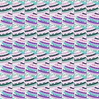 Tribal lines mosaic seamless pattern. Abstract geometric ethnic tile. Creative hand drawn ornament in folk style. vector