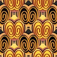 patrón impecable en las espirales de un mosaico de estilo retro. ornamento decorativo abstracto círculo vintage vector