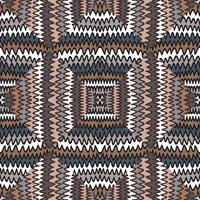 Abstract zig zag wave seamless pattern. Hand drawn lines mosaic ornament. Retro stripes print wallpaper. vector
