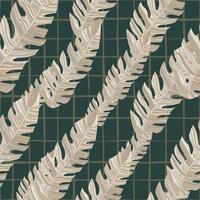 Graphic exotic plant foliage seamless pattern. Tropical pattern, palm leaves seamless floral background. Leaf wallpaper. vector