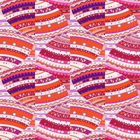 Tribal lines mosaic seamless pattern. Abstract geometric ethnic tile. Creative hand drawn ornament in folk style. vector