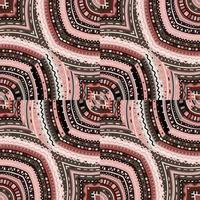 Creative hand drawn ornament in folk style. Tribal lines mosaic seamless pattern. Abstract geometric ethnic tile. vector
