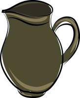 Jug, illustration, vector on white background.