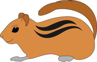 Cute little gopher, illustration, vector on white background.