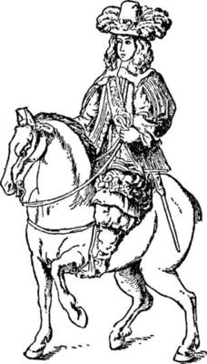 Squire of a Knight of the Bath, vintage illustration