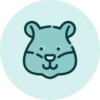 Pet hamster, illustration, vector on a white background.