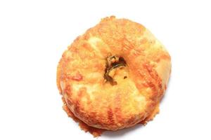 bagel, 1 donut shaped bread on a white background photo