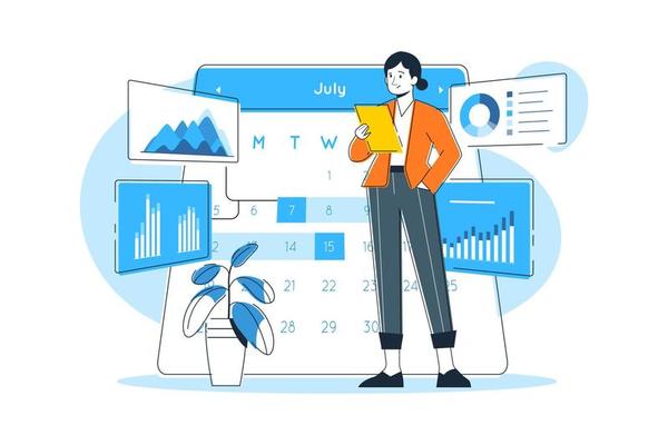 Business Strategic Planning Illustration concept on white background