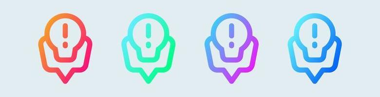 Tip line icon in gradient colors. Solution signs vector illustration.