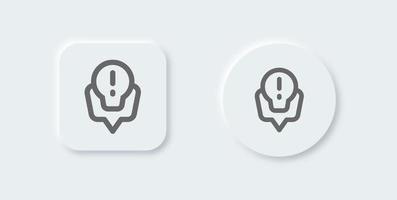 Tip line icon in neomorphic design style. Solution signs vector illustration.