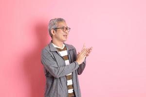 Asian Man on Pink photo