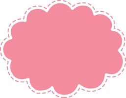 Cute speech bubble, pastel color vector