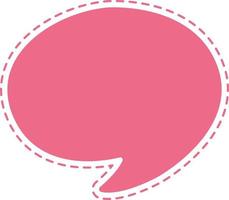 Cute speech bubble, pastel color vector