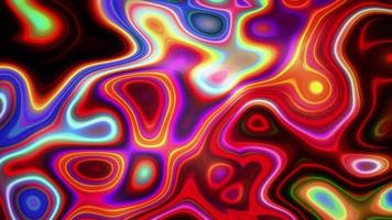 Abstract textured multicolored neon liquid background video