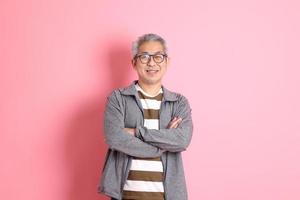 Asian Man on Pink photo