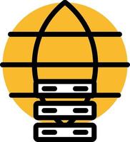 Network database, illustration, vector on a white background.